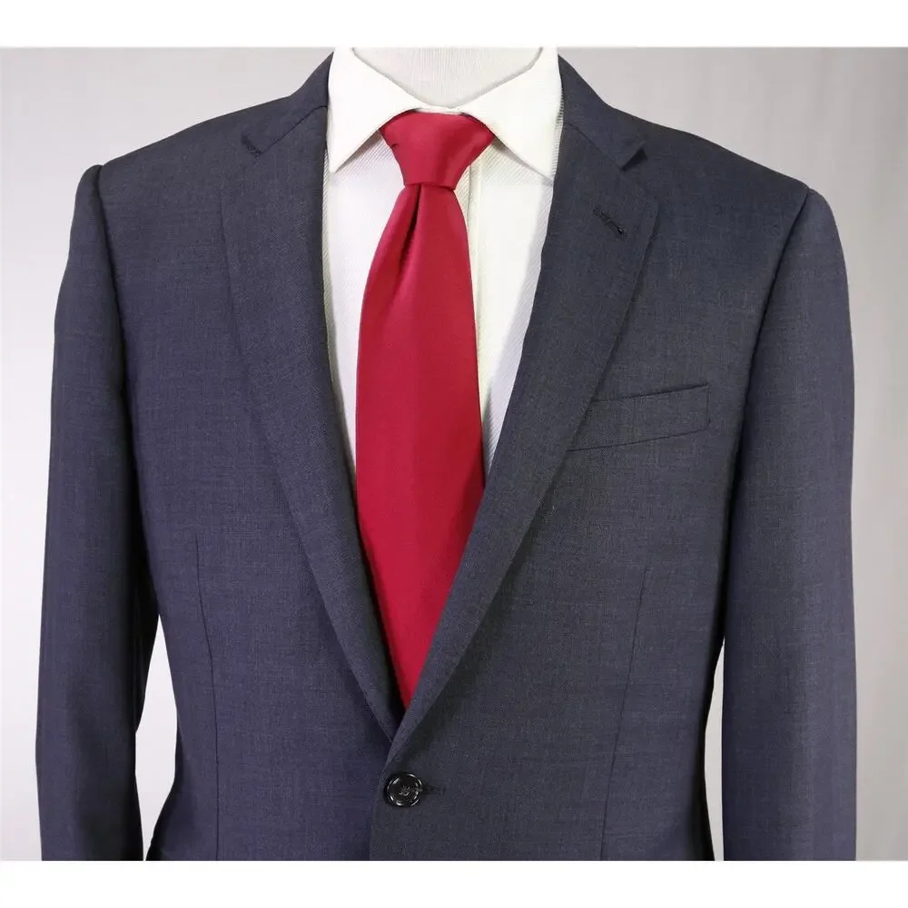 J Crew Ludlow Blue Gray 2-Btn Italian Wool Suit 38S